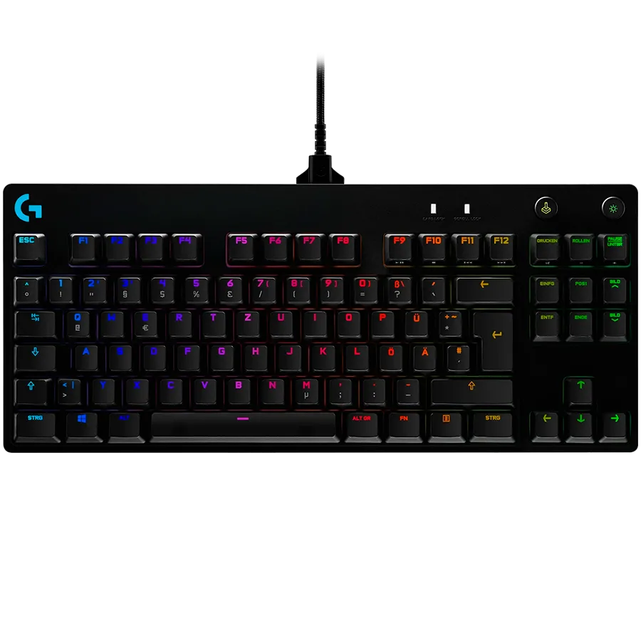 LOGITECH G PRO TKL Corded Mechanical Gaming Keyboard - BLACK - US INT'L - USB - CLICKY Slika 1