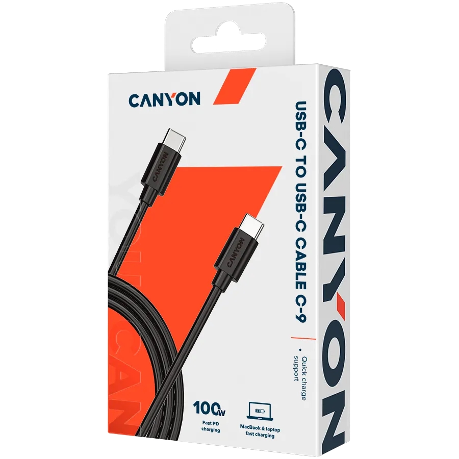 CANYON cable C-9 PD 3.0 C-C 100W 1.2m Black Slika 2