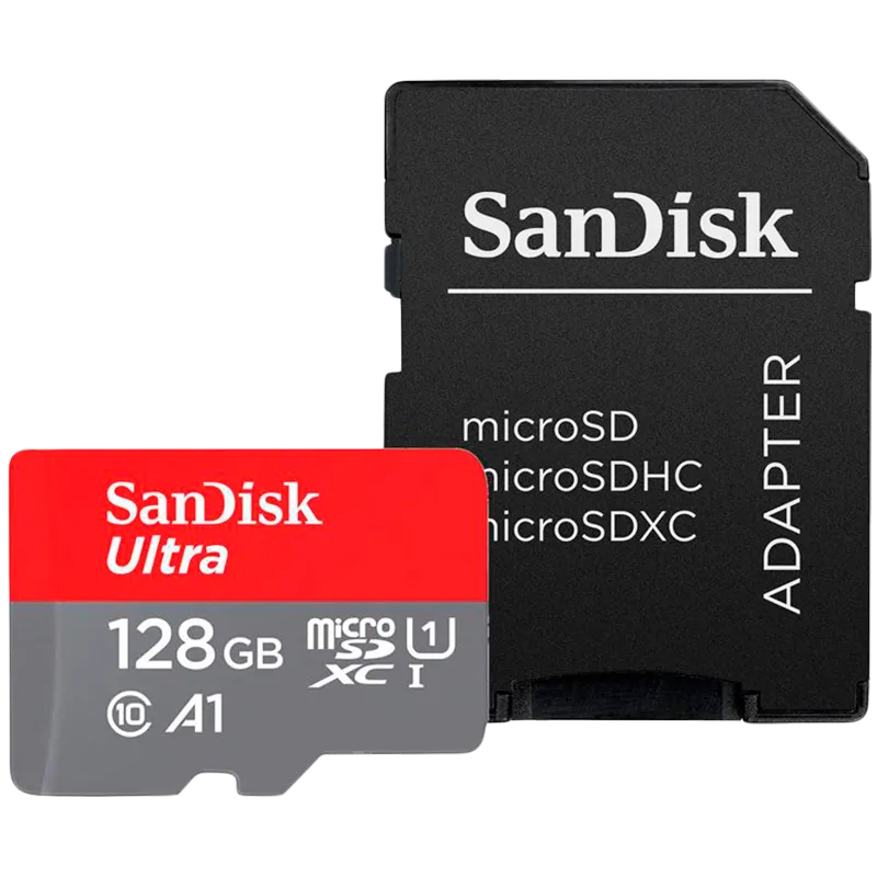 SANDISK Ultra microSDXC 128GB + SD Adapter 140MB/s A1 Class 10 UHS-I Slika 1