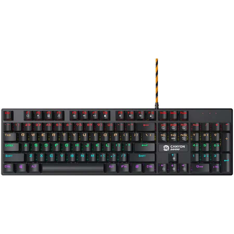 CANYON keyboard Deimos GK-4 Rainbow US Wired Black Slika 1