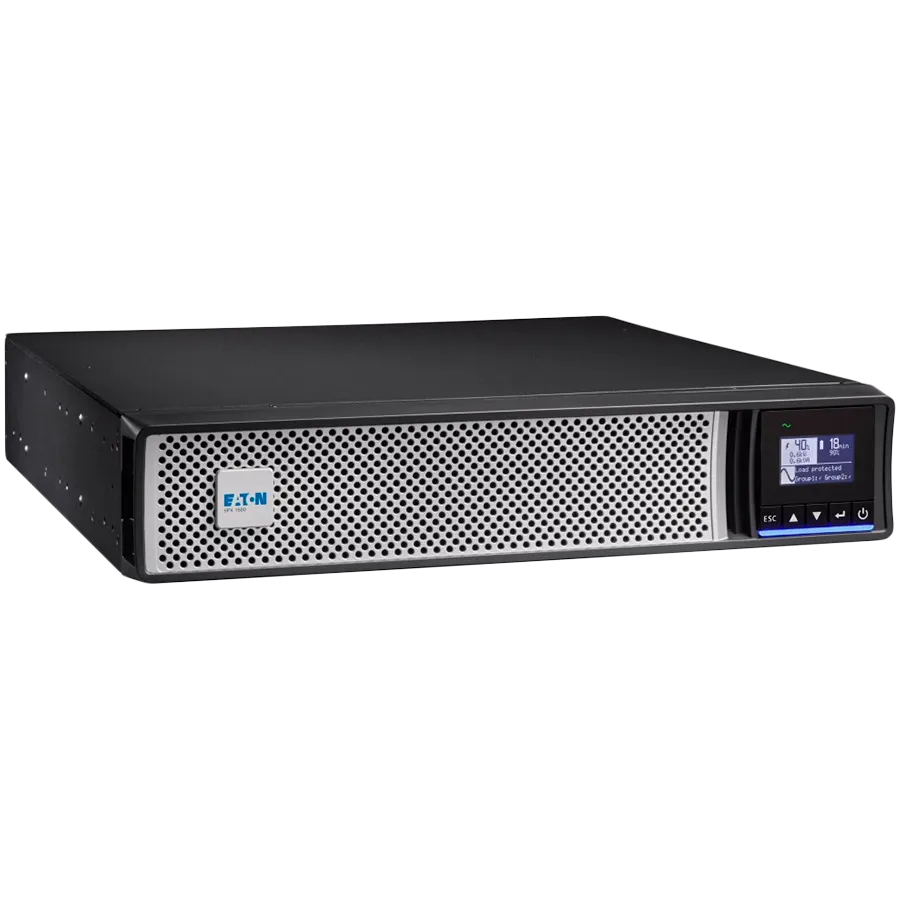 Eaton UPS 5PX 3000VA/3000W; 2U; Rack/tower, Line Interactive; Input: C20, Output: (8) C13, (2) C19, Rack-mounting/Tower kit; LCD display; 1 slot for card ; Compatible with Virtual enviroments; Warranty: 3yr on electronics, 2 yr on battery Slika 1