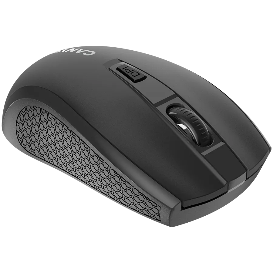 CANYON MW-7, 2.4Ghz wireless mouse, 6 buttons, DPI 800/1200/1600, with 1 AA battery ,size 110*60*37mm,58g,black Slika 3