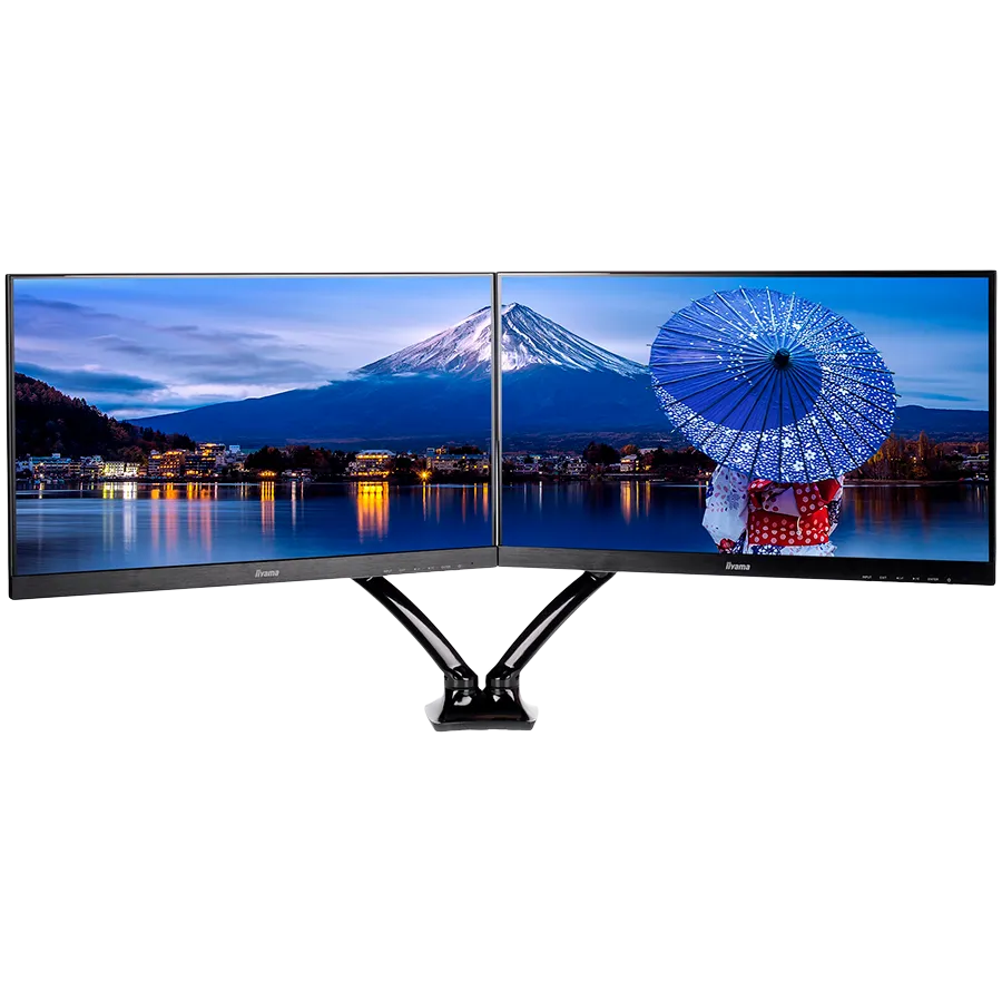 Iiyama DS3002C-B1 - Mounting kitfor 2 monitors (adjustable arm) black screen size: 10"-27" desk-mountable Slika 1