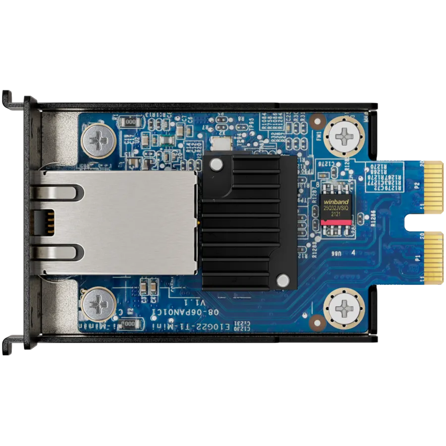 Synology E10G22-T1-MINI 10GbE RJ-45 network upgrade module for compact Synology servers, 10/5/2.5/1 Gbps Multi-Gig support, PCIe 3.0 x2, for models DS923+, DS723+, RS422+, DS1522+ Slika 1