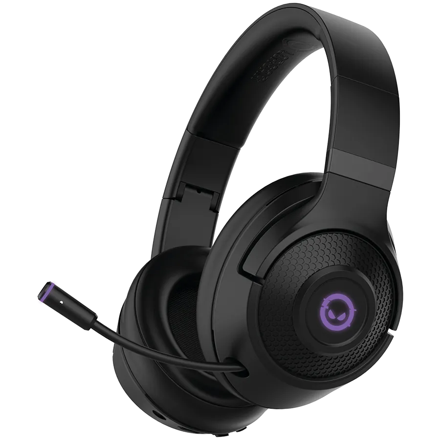 Lorgar Noah 701, gaming headset with microphone, 2.4G+ BT 5.0 Realtek 8763, battery 1000mAh, type-C charging cable 0.8m, audio cable 1.5m, size:195*185*80mm, 0.28kg. Black Slika 2