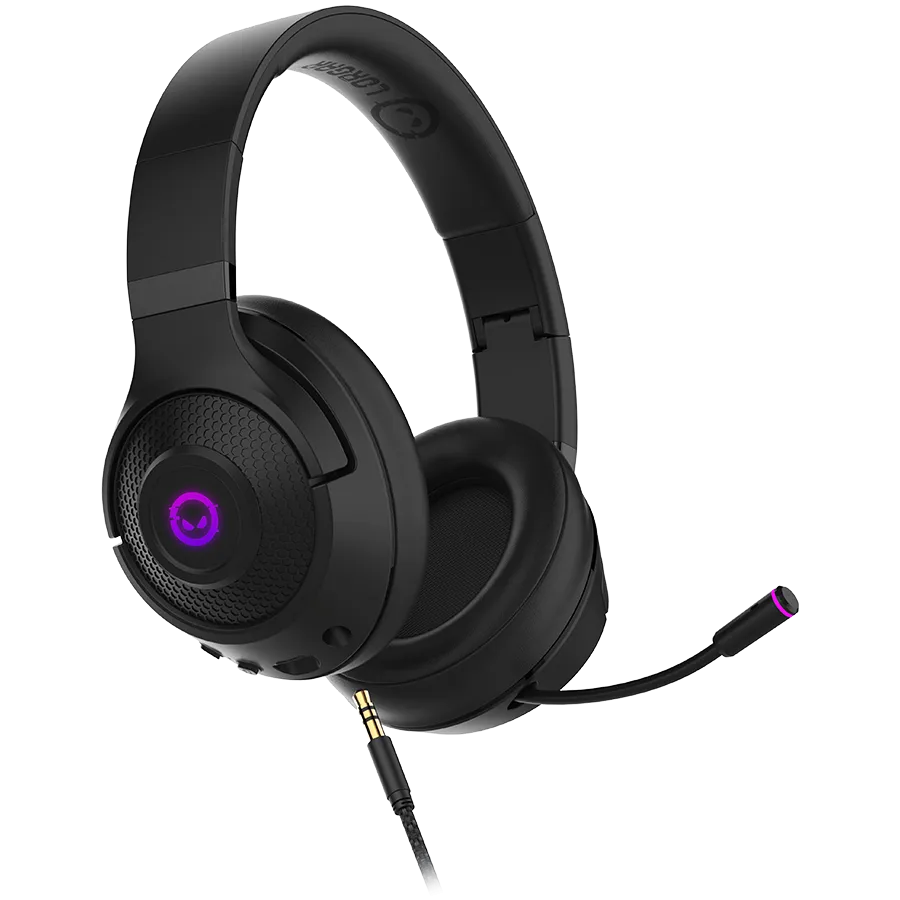 Lorgar Noah 701, gaming headset with microphone, 2.4G+ BT 5.0 Realtek 8763, battery 1000mAh, type-C charging cable 0.8m, audio cable 1.5m, size:195*185*80mm, 0.28kg. Black Slika 1