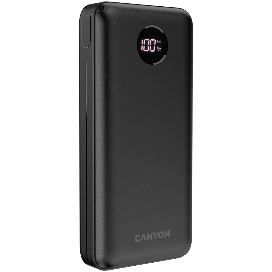 CANYON power bank PB-2002 LED 20000 mAh PD 20W QC 3.0 Black Slika 2