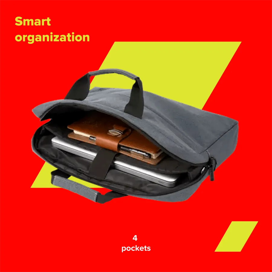 CANYON B-5, Laptop bag for 15.6 inch410MM x300MM x 70MMDark GreyExterior materials: 100% PolyesterInner materials:100% Polyester Slika 8