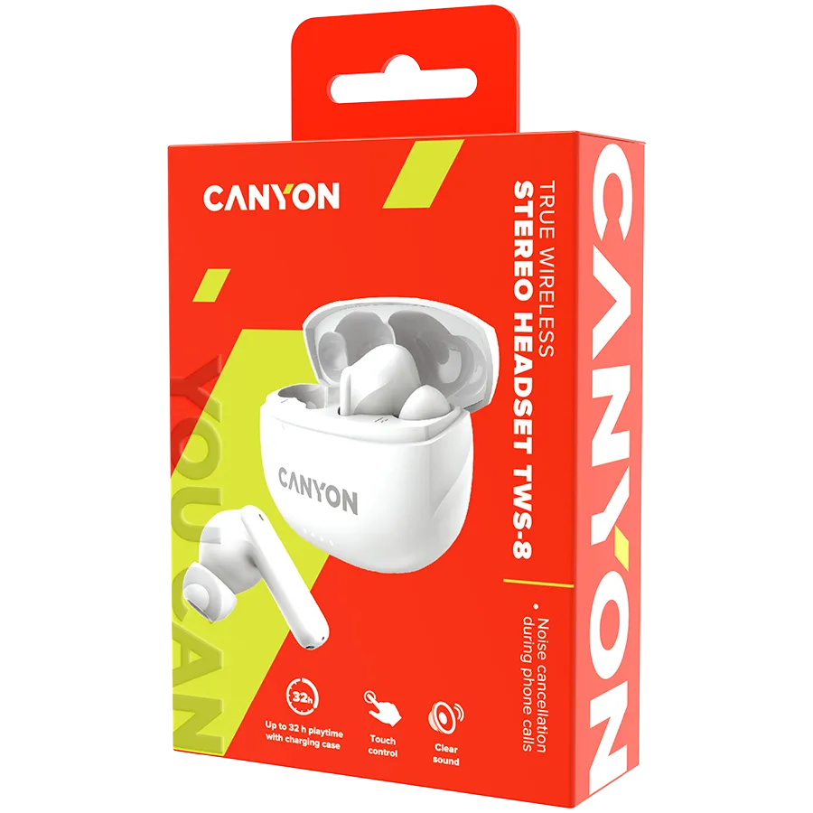 CANYON headset TWS-8 ENC White Slika 5