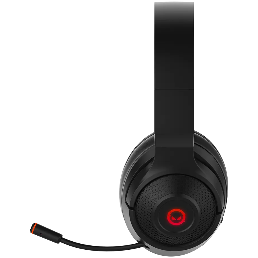 Lorgar Noah 501, gaming bluetooth headset with microphone, BT 5.3 JL7006, battery 1000mAh, type-C charging cable 0.8m, audio cable 1.5m, size:195*185*80mm, 0.28kg. Black Slika 2