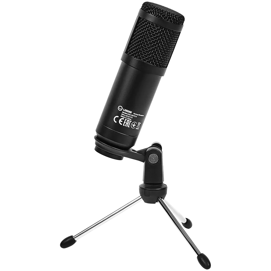 LORGAR Soner 313, Gaming Microphones, Black, USB condenser microphone with Volume Knob & Echo Kob, including 1x Microphone, 1 x 2.5M USB Cable, 1 x Tripod Stand, 1 x User Manual, body size: Φ47.4*158.2*48.1mm, weight: 243.0g Slika 4