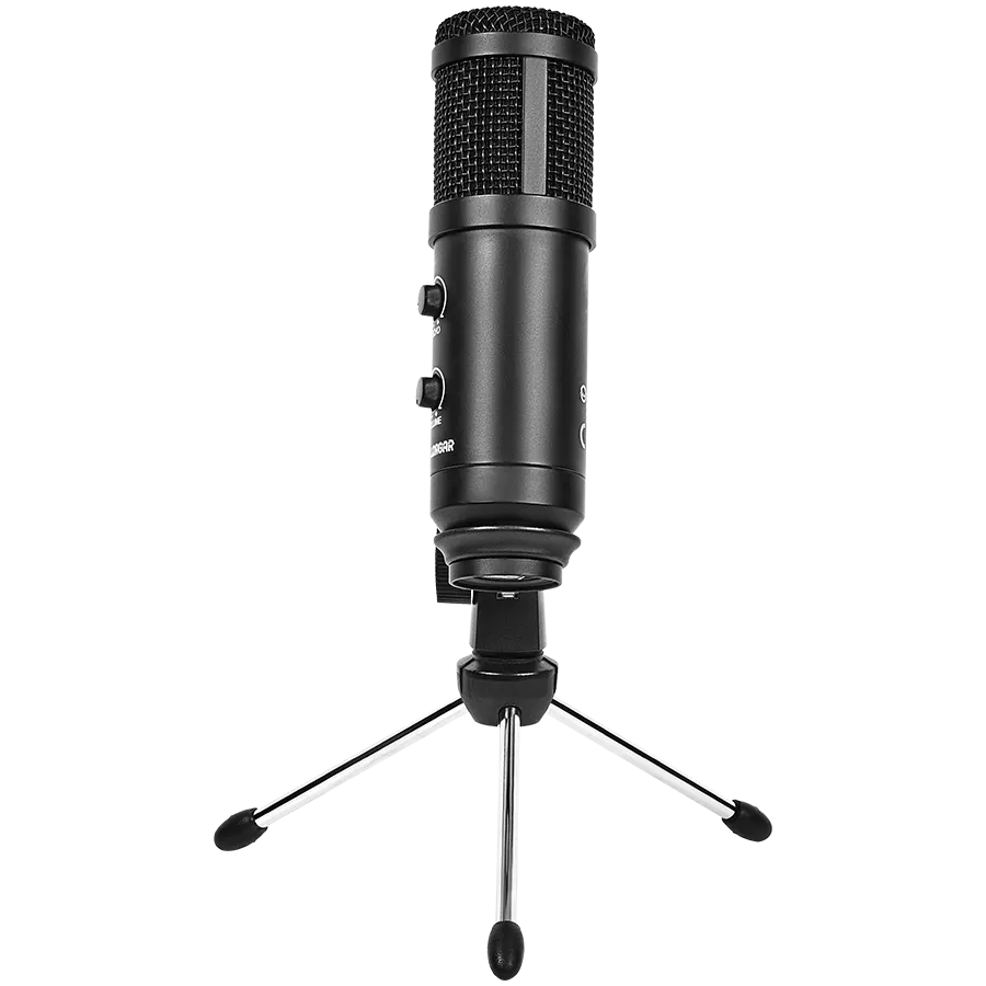 LORGAR Soner 313, Gaming Microphones, Black, USB condenser microphone with Volume Knob & Echo Kob, including 1x Microphone, 1 x 2.5M USB Cable, 1 x Tripod Stand, 1 x User Manual, body size: Φ47.4*158.2*48.1mm, weight: 243.0g Slika 6
