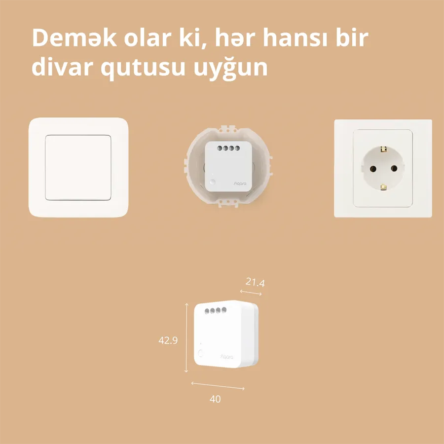 Aqara Single Switch Module T1 (No Neutral): Model No: SSM-U02; SKU: AU002GLW01 Slika 34