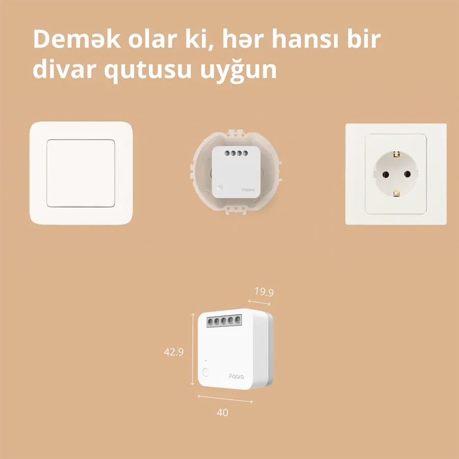 Aqara Single Switch Module T1 (With Neutral): Model No: SSM-U01; SKU: AU001GLW01 Slika 39