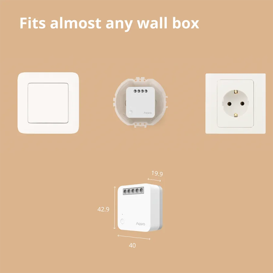 Aqara Single Switch Module T1 (With Neutral): Model No: SSM-U01; SKU: AU001GLW01 Slika 41