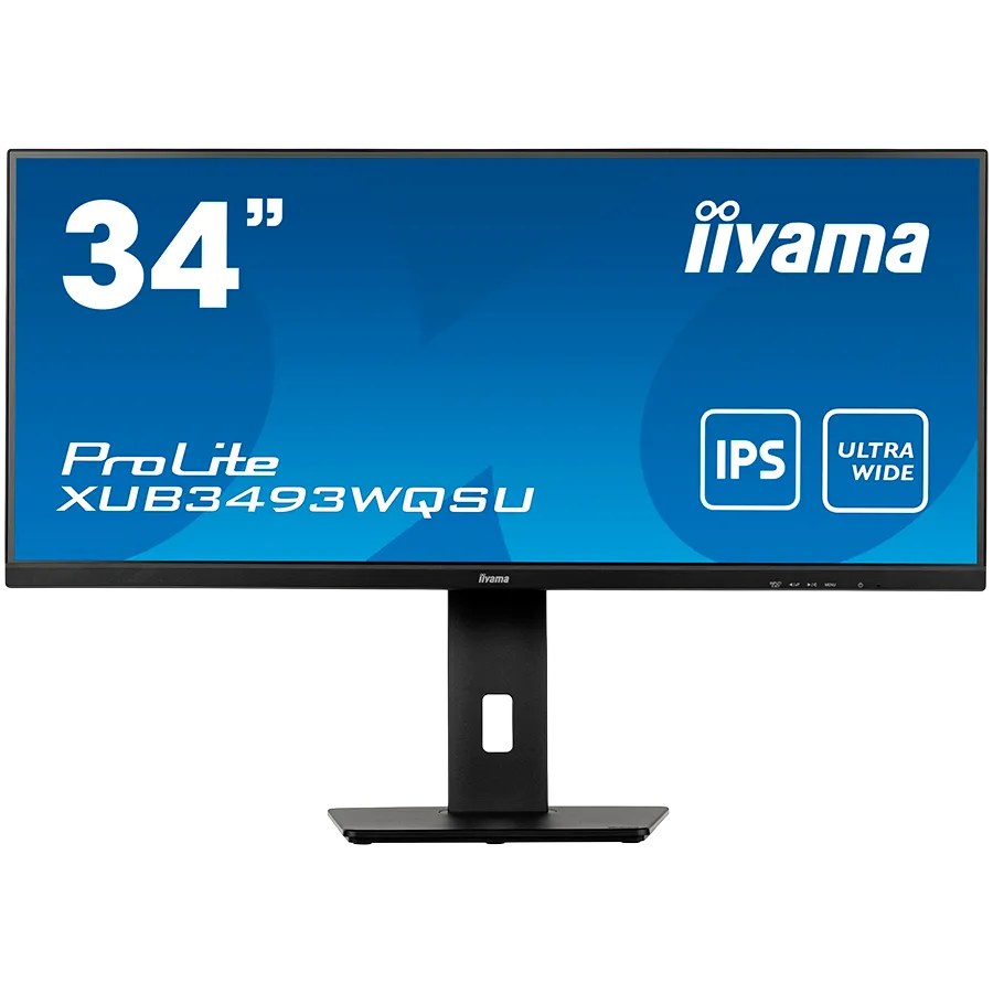IIYAMA Monitor XUB3493WQSU-B5 34” IPS 3440 x 1440 @75Hz 21:9, 400 cd/m², 4ms, 1000:1, HDMI, DP, USB, height, swivel, tilt, HDCP, Speakers, VESA Slika 1