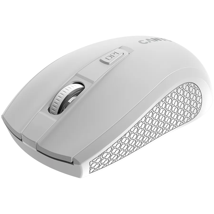 CANYON MW-7, 2.4Ghz wireless mouse, 6 buttons, DPI 800/1200/1600, with 1 AA battery ,size 110*60*37mm,58g,white Slika 2