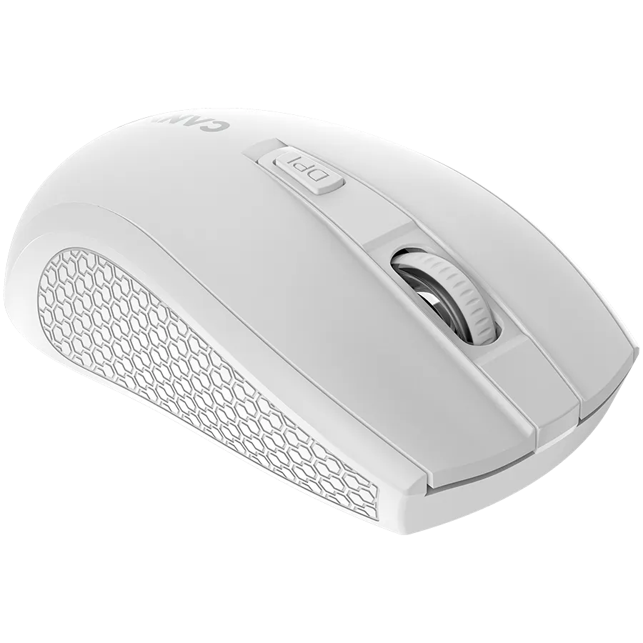 CANYON MW-7, 2.4Ghz wireless mouse, 6 buttons, DPI 800/1200/1600, with 1 AA battery ,size 110*60*37mm,58g,white Slika 3