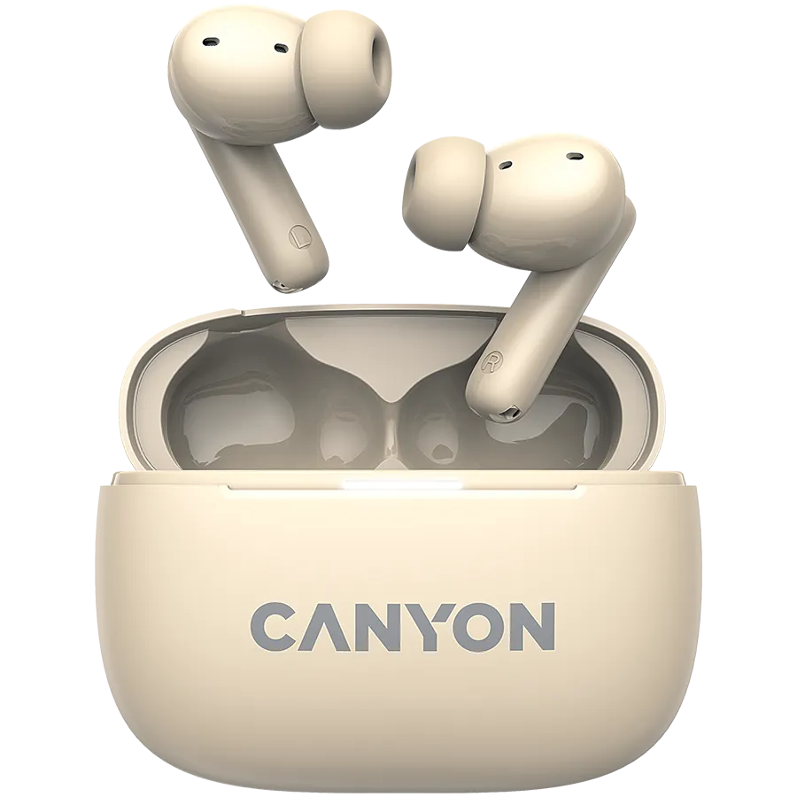 CANYON headset OnGo TWS-10 ANC+ENC Beige Slika 1