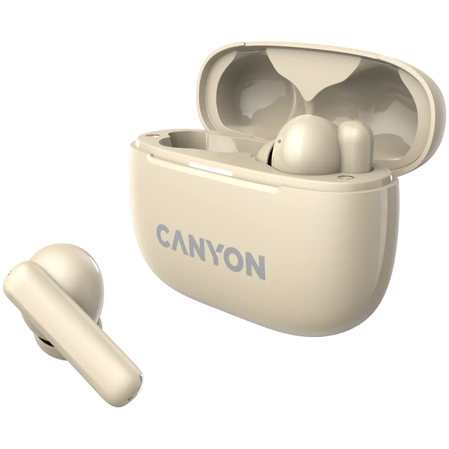 CANYON headset OnGo TWS-10 ANC+ENC Beige Slika 3