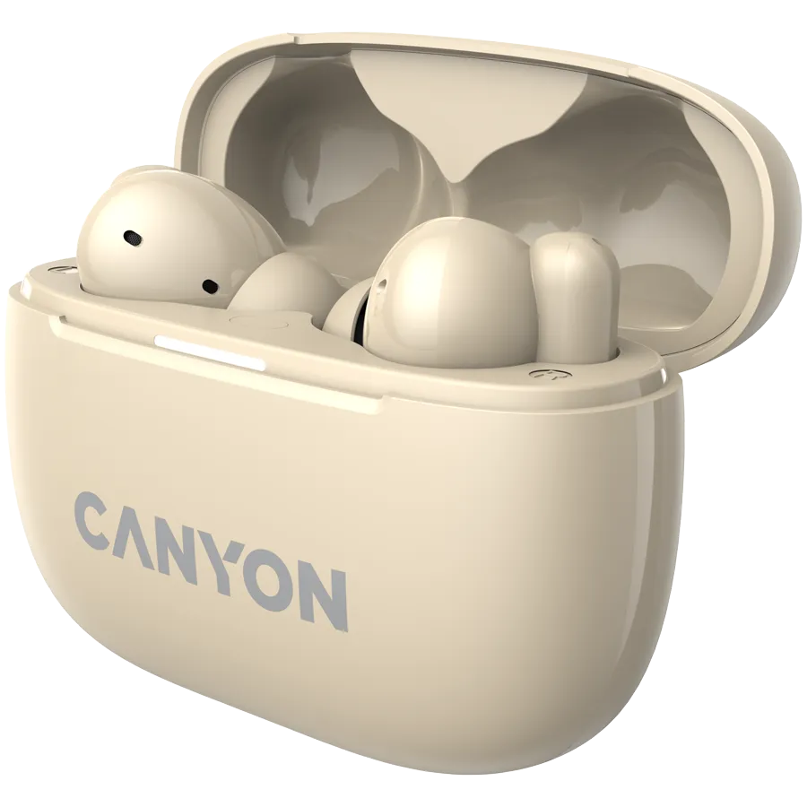 CANYON headset OnGo TWS-10 ANC+ENC Beige Slika 4