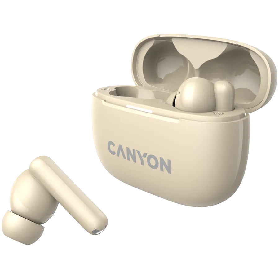 CANYON headset OnGo TWS-10 ANC+ENC Beige Slika 5