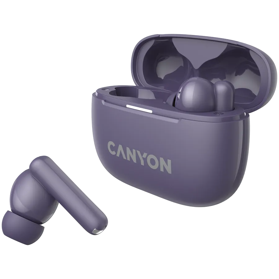 CANYON headset OnGo TWS-10 ANC+ENC Purple Slika 5