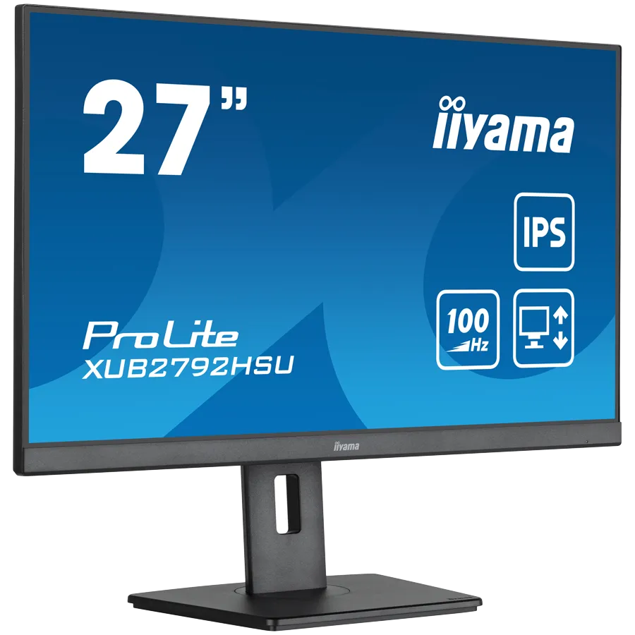 IIYAMA Monitor LED XUB2792HSU-B6 27" IPS Slim-line 1920 x 1080 @100Hz 250 cd/m² 1300:1 0.4ms HDMI DP 4x USB 3.2 HDCP height, swivel, tilt, pivot (rotation both sides) 3y Slika 2