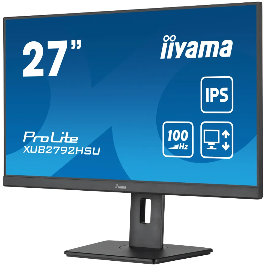 IIYAMA Monitor LED XUB2792HSU-B6 27" IPS Slim-line 1920 x 1080 @100Hz 250 cd/m² 1300:1 0.4ms HDMI DP 4x USB 3.2 HDCP height, swivel, tilt, pivot (rotation both sides) 3y Slika 3