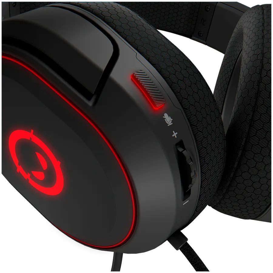 LORGAR Kaya 460, USB Gaming headset with microphone, CM108B, RGB backlight, Plug&Play, USB-A connection cable 2m, fabric ear pads, size: 192*184.7*88mm, 0.329kg, black Slika 5