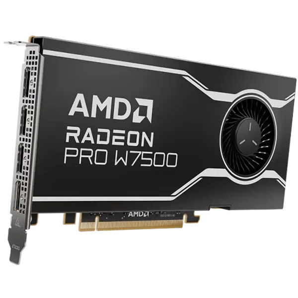 AMD GPU W7500 8GB GDDR6 128bit, 12Tflops, 4x DP 2.1, active fan, RDNA3 Slika 1