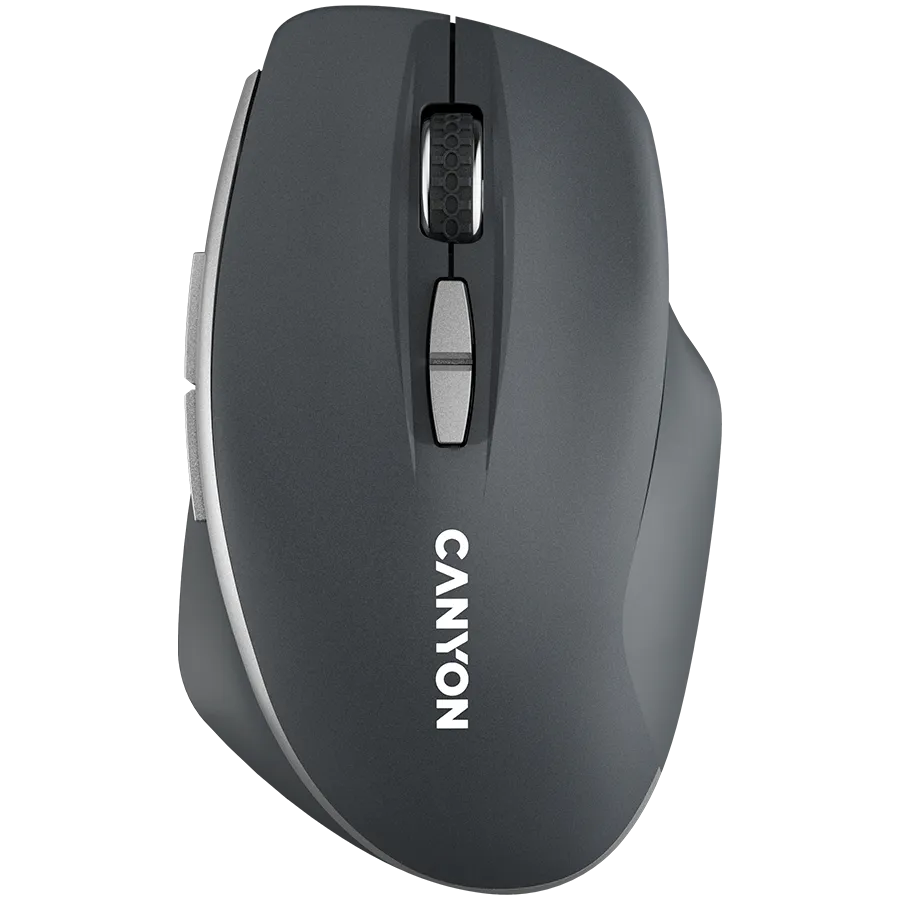 CANYON MW-21, 2.4 GHz Wireless mouse,with 7 buttons, DPI 800/1200/1600, Battery:AAA*2pcs,Dark gray72*117*41mm 0.075kg Slika 1