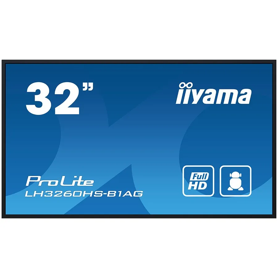 IIYAMA Monitor LED LH3260HS-B1AG 32" Full HD professional digital signage display  VA 1920 x 1080 @60Hz 500 cd/m² 8ms Android 11 OS, iiSignage², FailOver, EShare landscape, portrait Slika 1
