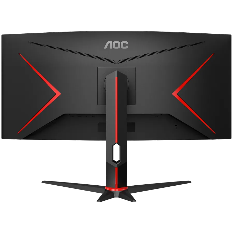 AOC Monitor Gaming CU34G2XP 34” Curved VA, 21:9, 3440x1440, 180Hz, 1ms, 430 cd/m2, 4000:1, HDMI, DP, PbP, PiP, Ergonomic, Black-Red, VESA 3y Slika 3