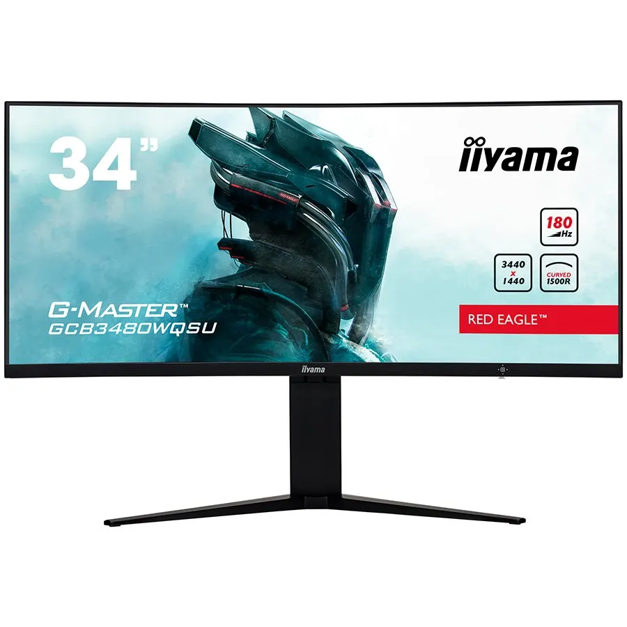 IIYAMA Monitor LED GCB3480WQSU-B1 G-MASTER 34" VA Curved 3440 x 1440 @180Hz 21:9 420 cd/m² 4000:1 0.4ms 2xHDMI 2xDP USB Hub HAS Tilt Slika 1