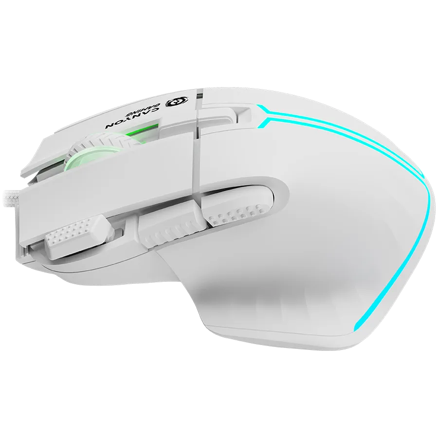 CANYON mouse Fortnax GM-636 RGB 9buttons Wired White Slika 5