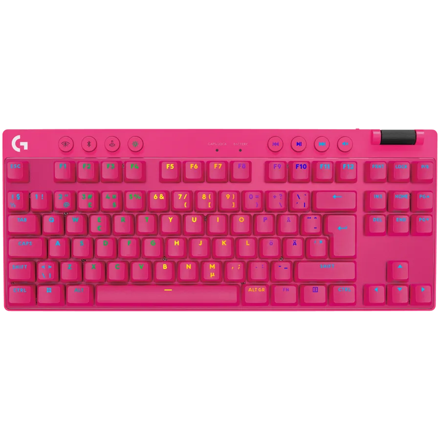LOGITECH G PRO X TKL LIGHTSPEED Mechanical Gaming Keyboard - MAGENTA - US INT'l - TACTILE Slika 1