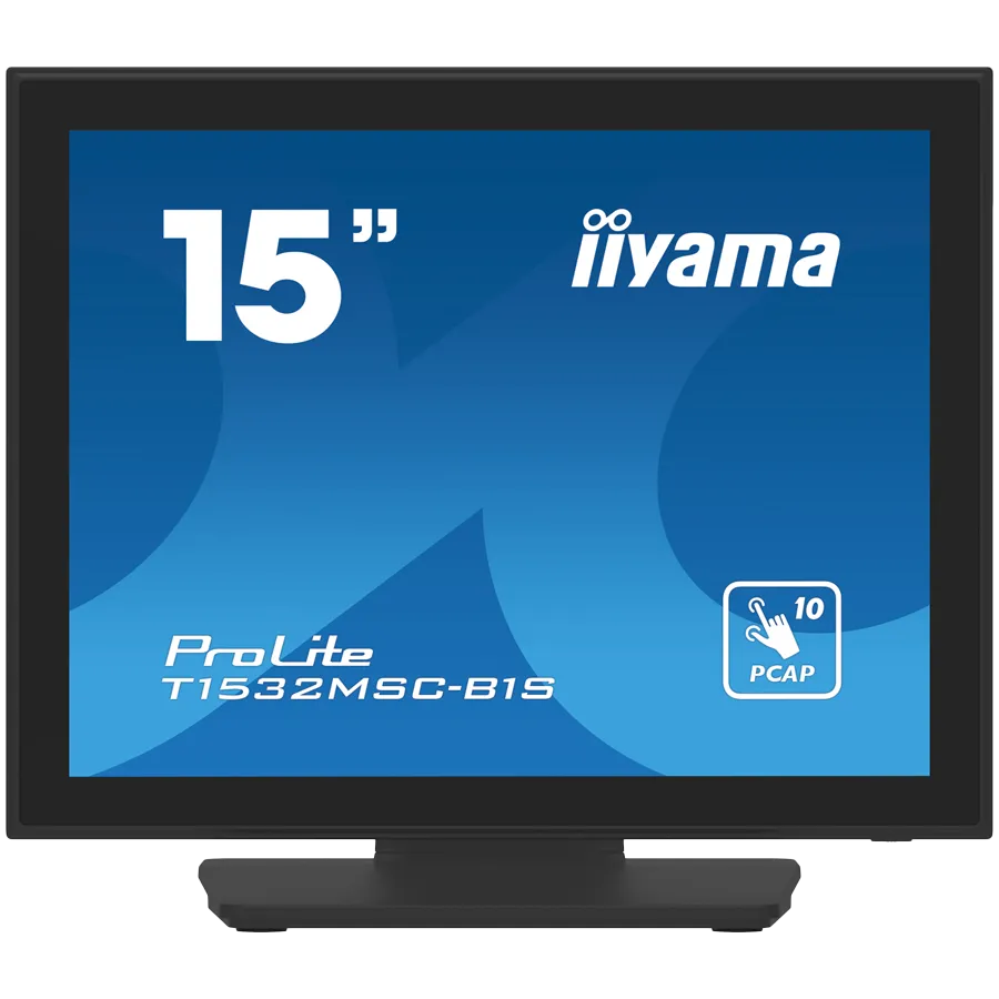 IIYAMA 15" PCAP Bezel Free Front, 10P Touch, 1024x768, Speakers, VGA, DisplayPort, HDMI,330cd/m² (with touch), USB Interface, Built-In Power Adapter, Multitouch with supported OS Slika 1