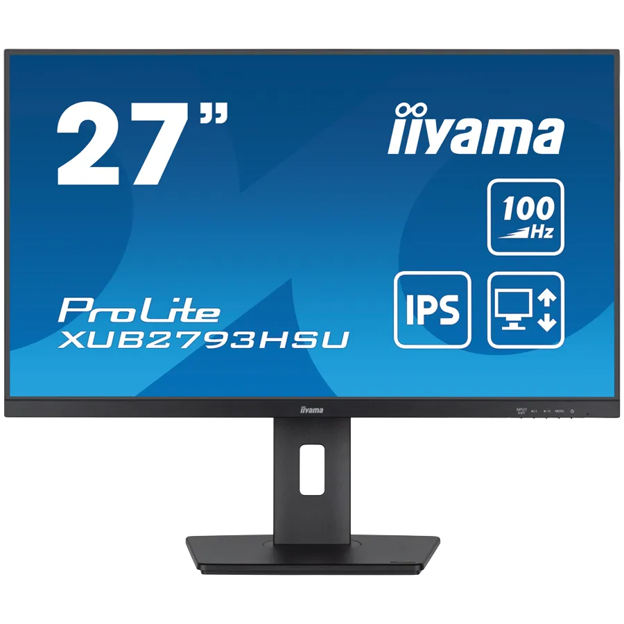 IIYAMA Monitor LED XUB2793HSU-B6 27" IPS 1920 x 1080 @100Hz 16:9 250 cd/m² 1000:1 1ms HDMI DP USB Hub HAS+PIVOT Slika 1