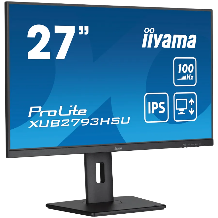 IIYAMA Monitor LED XUB2793HSU-B6 27" IPS 1920 x 1080 @100Hz 16:9 250 cd/m² 1000:1 1ms HDMI DP USB Hub HAS+PIVOT Slika 2