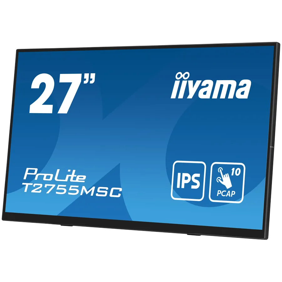Iiyama ProLite T2755MSC-B1 - LED monitor27" touchscreen 1920 x 1080 Full HD (1080p) @ 60 Hz IPS 400 cd/m² 1000:1 5 ms HDMI DisplayPort speakers black matte Slika 3