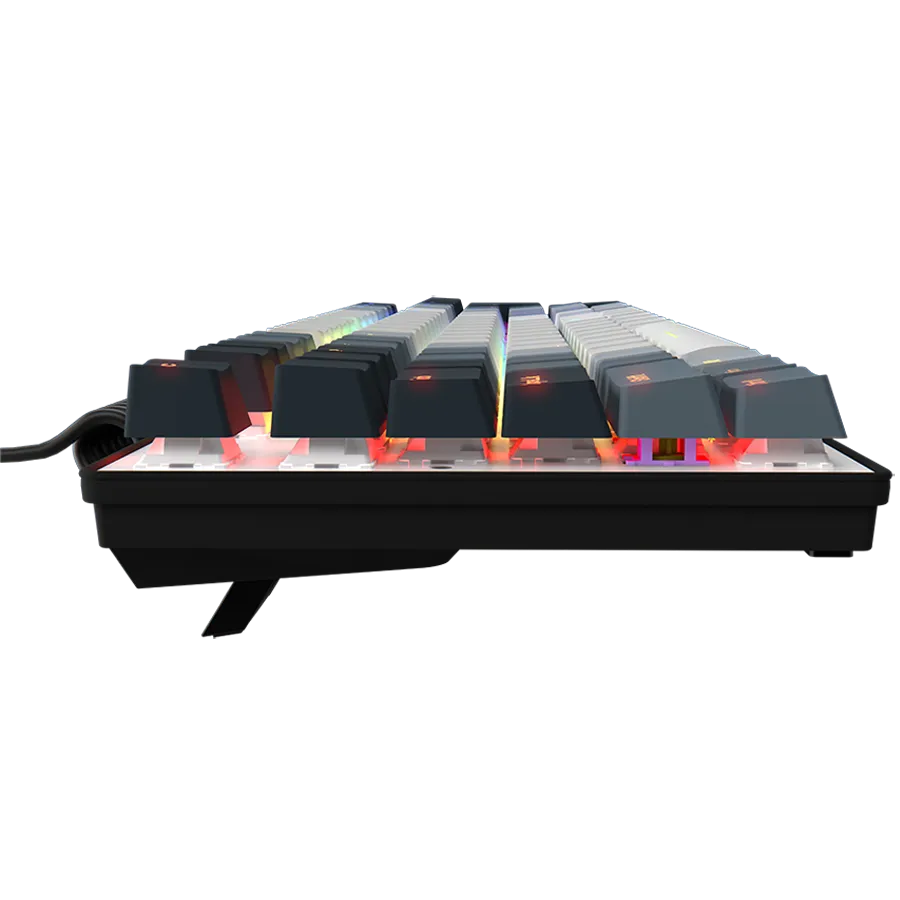 LORGAR Azar 514, Wired mechanical gaming keyboard, RGB backlight, 1680000 colour variations, 18 modes, keys number: 104, 50M clicks, linear dream switches, spring cable up to 3.4m, ABS plastic+metal, magnetic cover, 450*136*39mm, 1.17kg, white, EN layout Slika 5