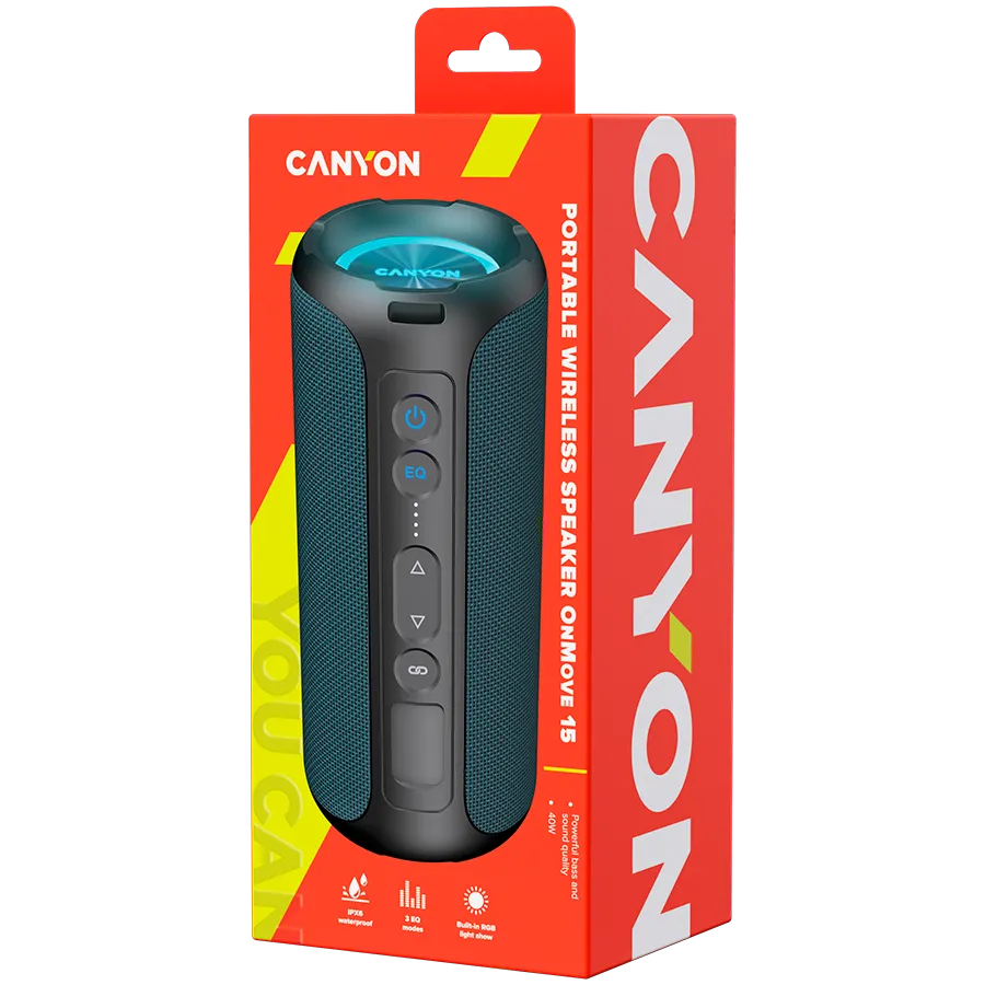 CANYON speaker OnMove 15 40W EQ TWS AUX Dark Blue Slika 6