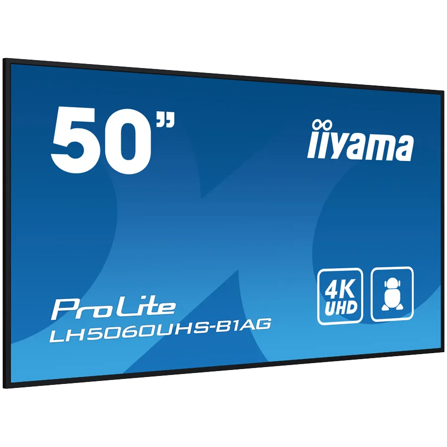 IIYAMA LFD LH5060UHS-B1AG 50" 4K UHD professional digital signage 3840x2160 16:9 500 cd/m² 1200:1 8ms Android 11 OS, iiSignage², FailOver, EShare landscape, portrait Slika 2