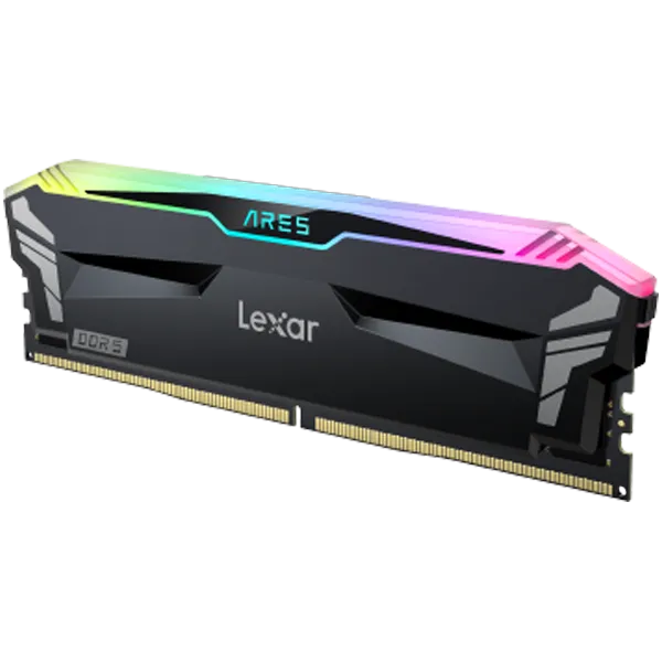 Lexar Ares DDR5 (2X16GB) 7200 CL34 1.4V Memory with heatsink and RGB lighting,Dual pack, Black Color Slika 2