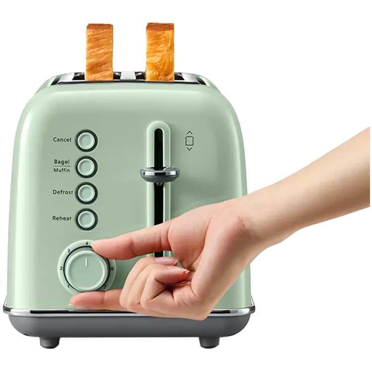 BUYDEEM 2 Slice Toaster, model DT620E, color Cozy Greenish, EU Slika 1