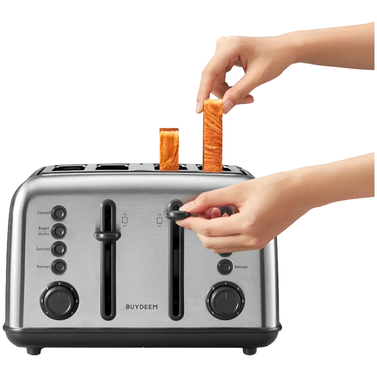 BUYDEEM 4 Slice Toaster, model DT640E, color Stainless Stell, EU Slika 4