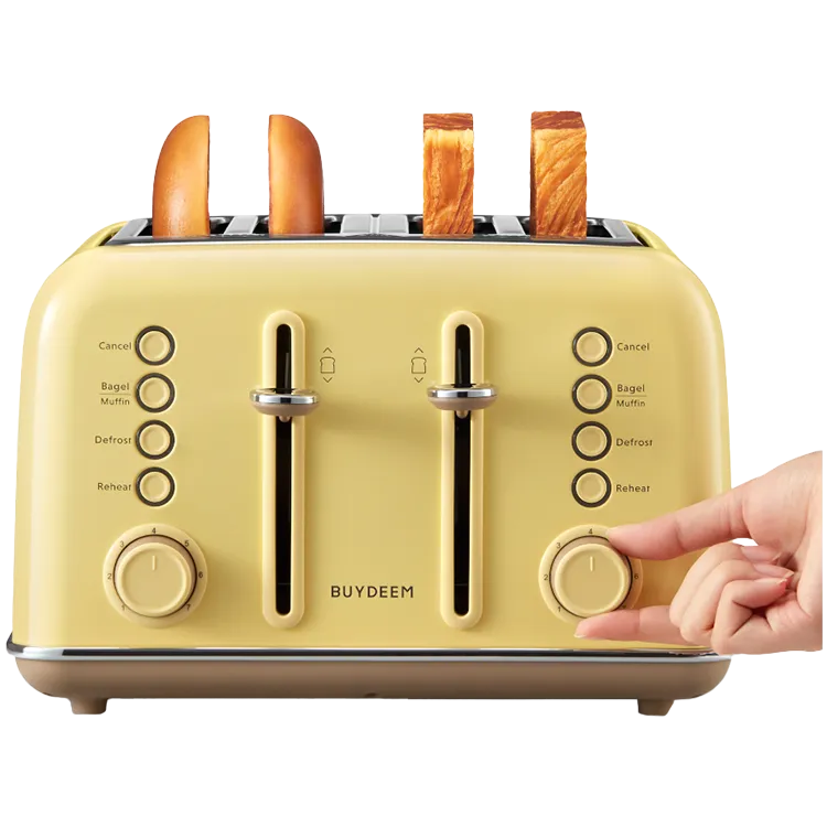 BUYDEEM 4 Slice Toaster, model DT640E, color Mellow Yellow, EU Slika 5