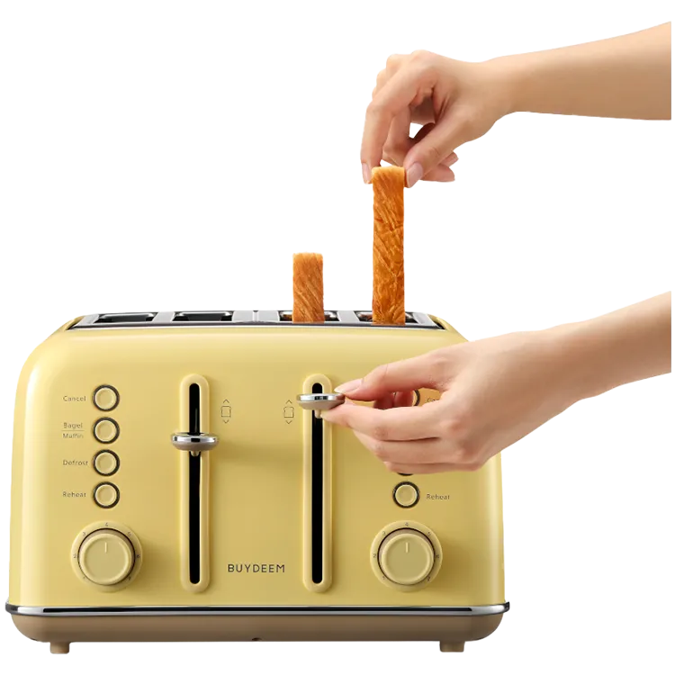 BUYDEEM 4 Slice Toaster, model DT640E, color Mellow Yellow, EU Slika 6