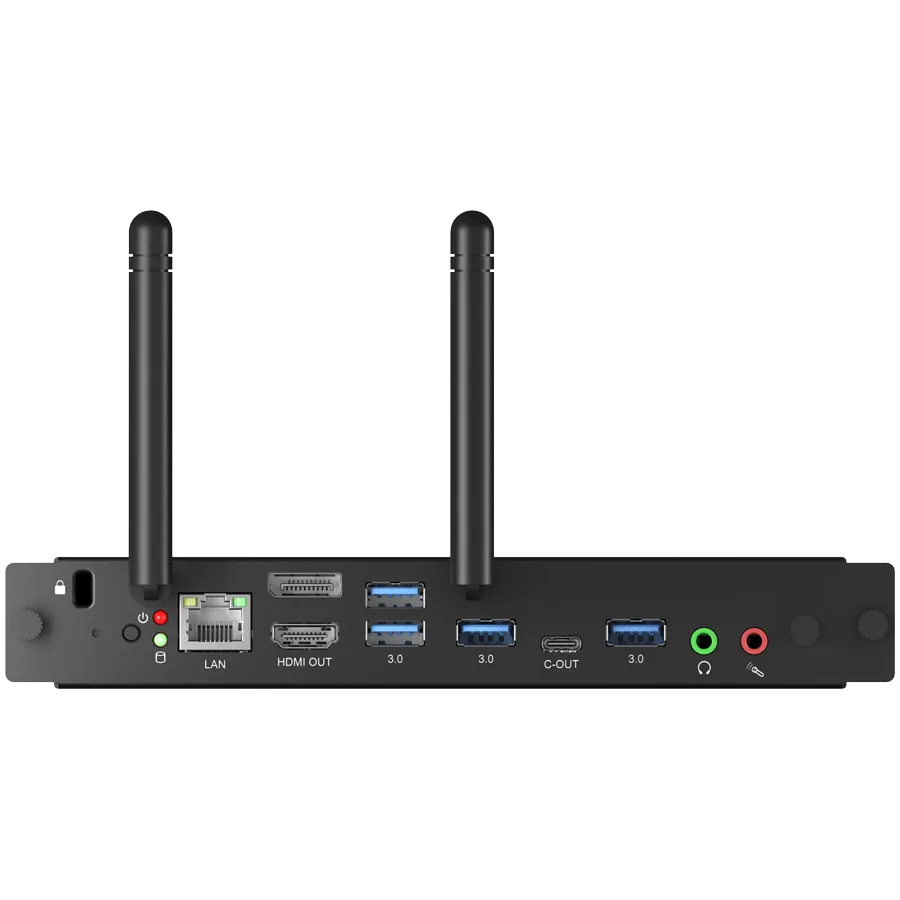OPS Slot PC-Module with UW5K supported, Low Noise, Intel Core i5-12450H /Intel UHD Graphics /8GB DDR4 Memory, M2 256GB SSD, WiFi6, 1GB LAN, Bluetooth 5.2, 4xUSB3.2, 2xUSB2.0, USB Type-C, DP & HDMI-out, HD Audio, TPM2.0,Microsoft Windows 11 IOT Slika 1